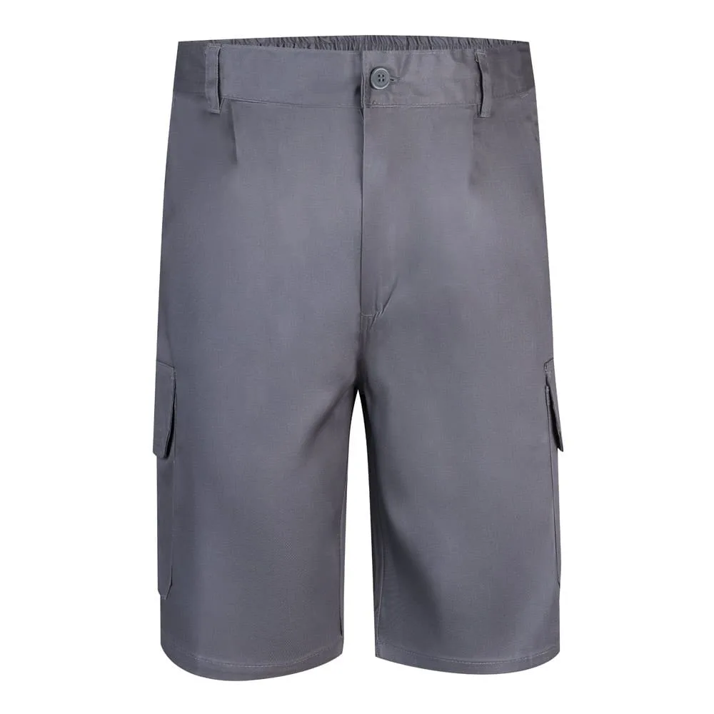VL CHIONE. Βερμούδα από twill με πολλαπλές τσέπες (200g/m²), από βαμβάκι (35%) και πολυεστέρα (65%) - 44, γκρί - pa_μέγεθος: 44, pa_χρώματα: γκρί