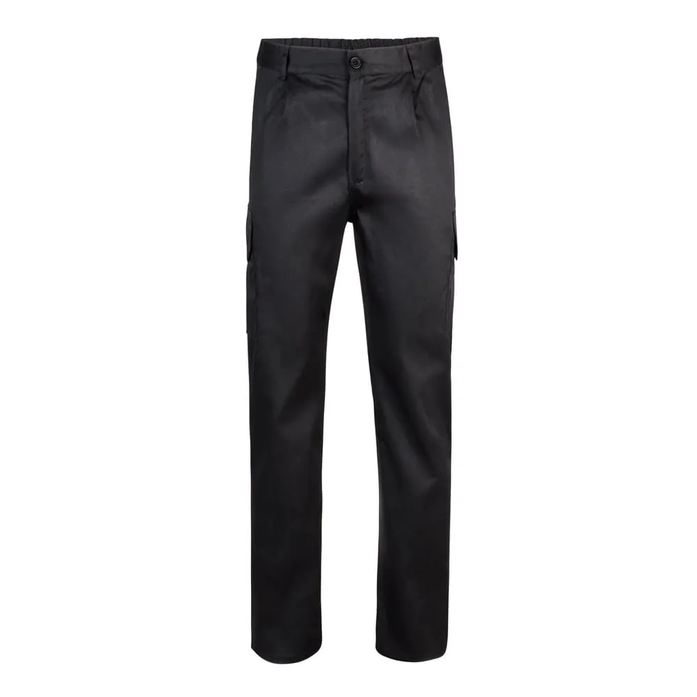 VL MABON. Παντελόνι twill με πολλαπλές τσέπες (200g/m²), από βαμβάκι (35%) και πολυεστέρα (65%) - 56, μαύρο - pa_μέγεθος: 56, pa_χρώματα: μαύρο