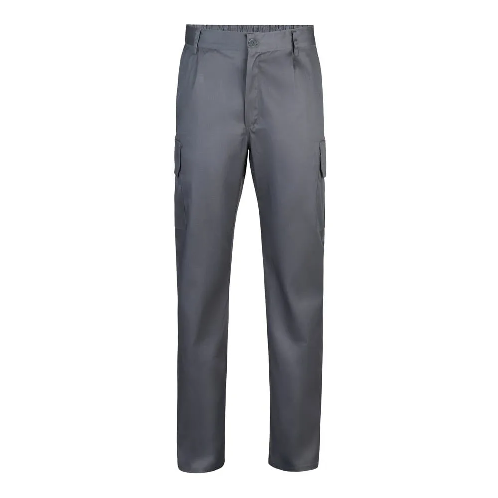 VL MABON. Παντελόνι twill με πολλαπλές τσέπες (200g/m²), από βαμβάκι (35%) και πολυεστέρα (65%) - 48, γκρί - pa_μέγεθος: 48, pa_χρώματα: γκρί