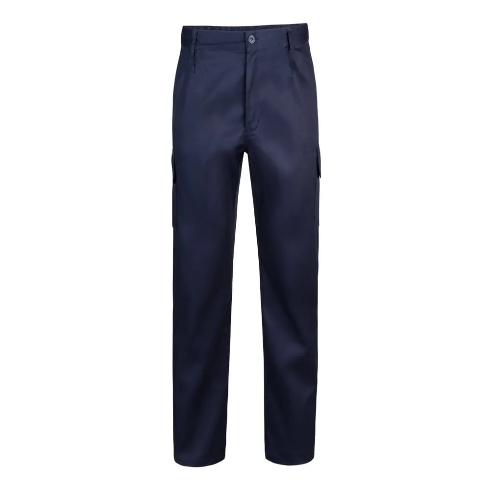 VL MABON. Παντελόνι twill με πολλαπλές τσέπες (200g/m²), από βαμβάκι (35%) και πολυεστέρα (65%) - 34, ναυτικό-μπλε - pa_μέγεθος: 34, pa_χρώματα: ναυτικό-μπλε