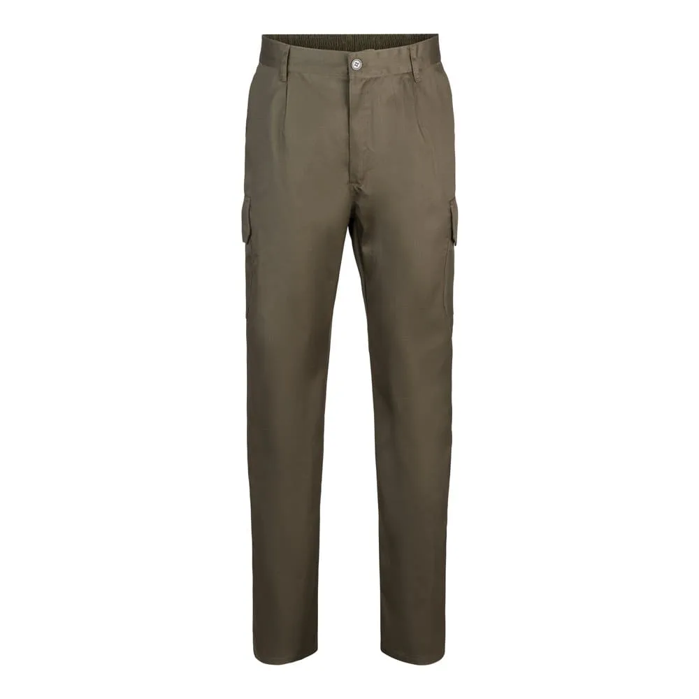 VL MABON. Παντελόνι twill με πολλαπλές τσέπες (200g/m²), από βαμβάκι (35%) και πολυεστέρα (65%) - 40, χακί - pa_μέγεθος: 40, pa_χρώματα: χακί
