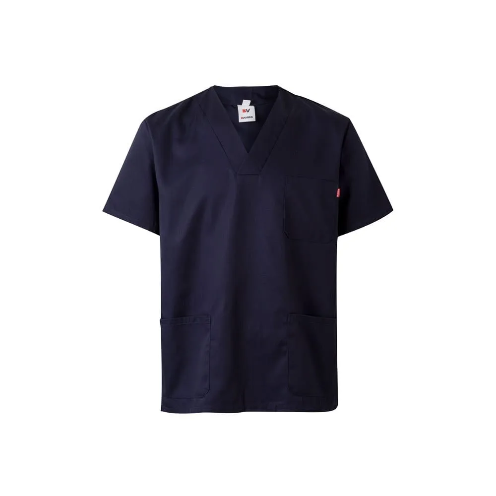 VL ILLAPA. Τουίλ τουνίκ (190g/m²) με κοντά μανίκια, από πολυεστέρα (65%) και βαμβάκι (35%) - xs, μπλε - pa_μέγεθος: xs, pa_χρώματα: μπλε