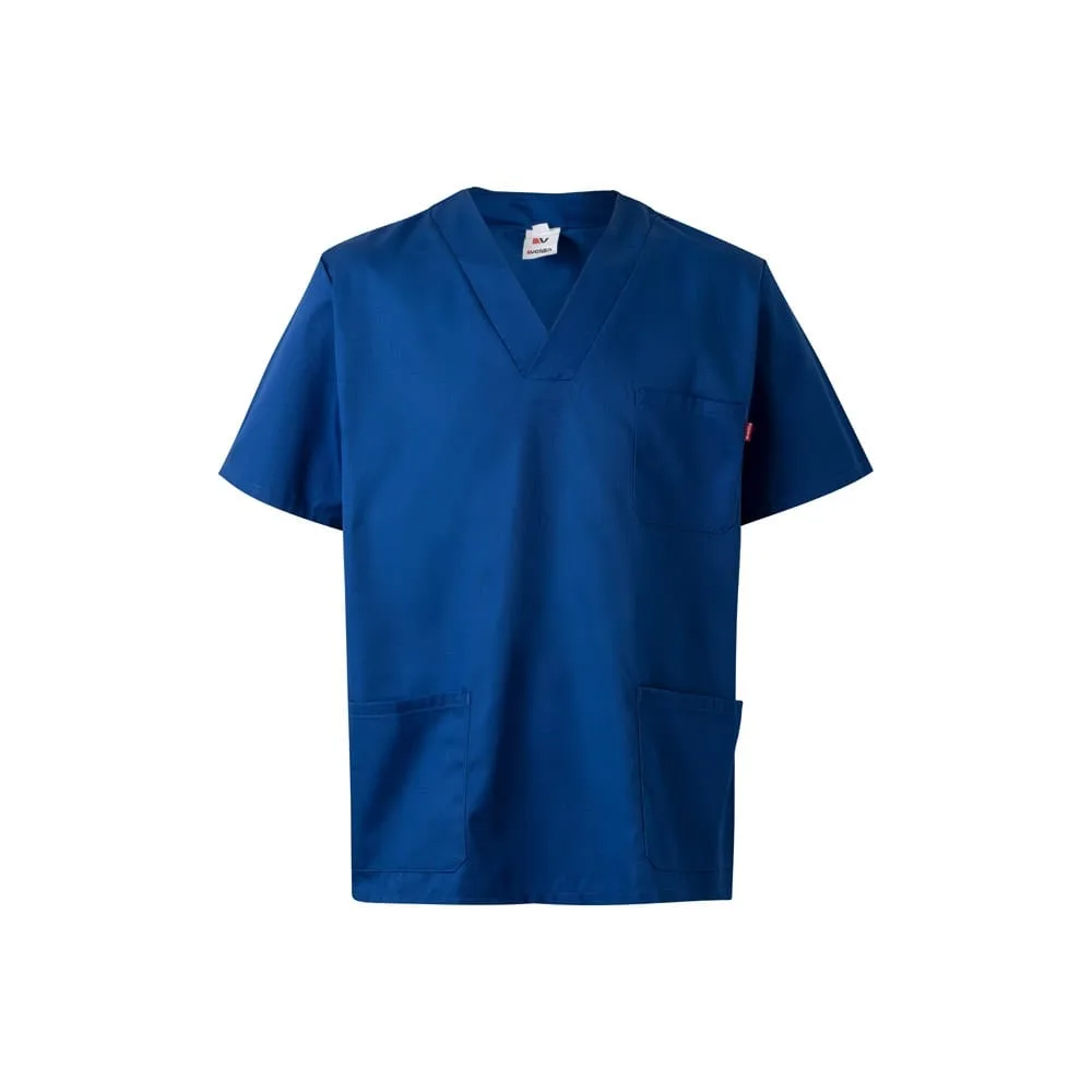 VL ILLAPA. Τουίλ τουνίκ (190g/m²) με κοντά μανίκια, από πολυεστέρα (65%) και βαμβάκι (35%) - 3xl, μπλε-ρουά - pa_μέγεθος: 3xl, pa_χρώματα: μπλε-ρουά