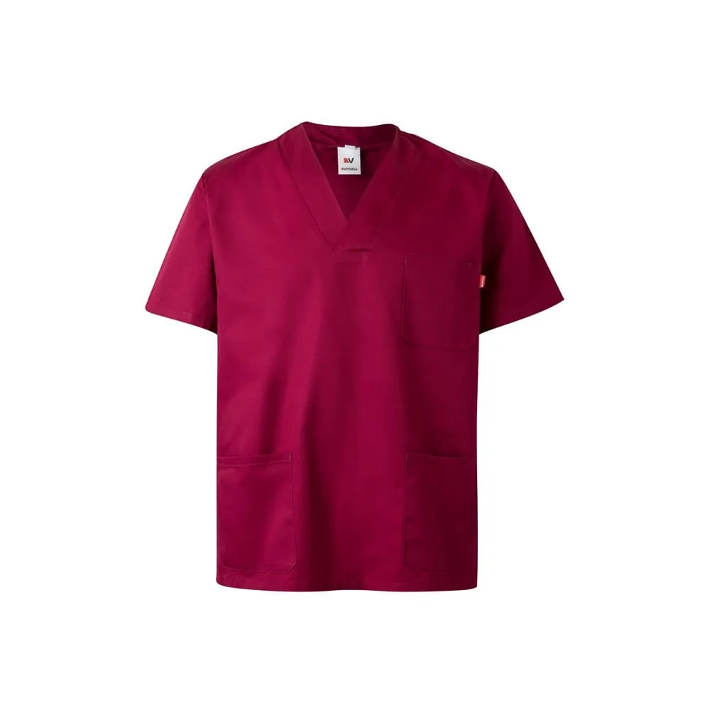 VL ILLAPA. Τουίλ τουνίκ (190g/m²) με κοντά μανίκια, από πολυεστέρα (65%) και βαμβάκι (35%) - 4xl, βουργουνδί - pa_μέγεθος: 4xl, pa_χρώματα: βουργουνδί