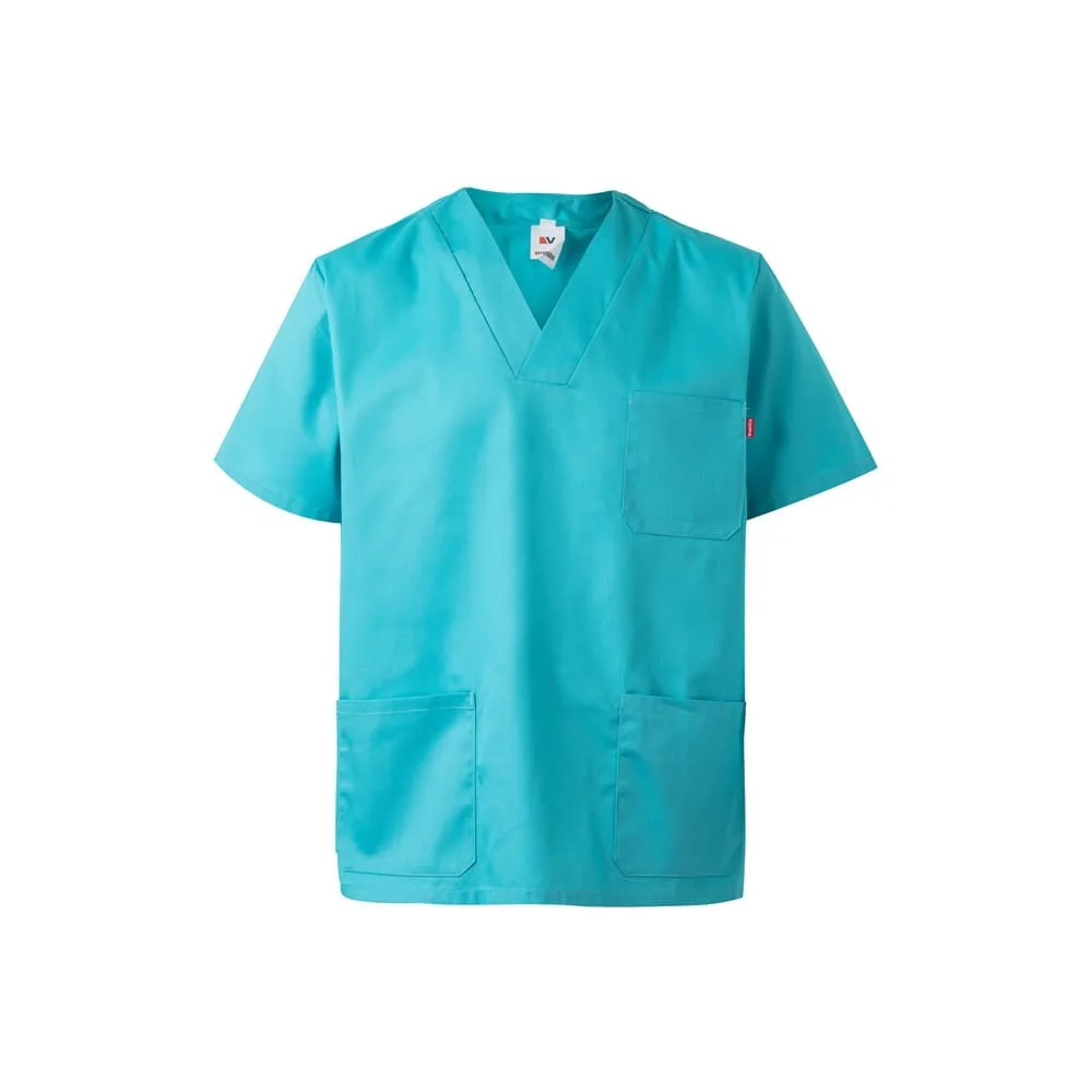 VL ILLAPA. Τουίλ τουνίκ (190g/m²) με κοντά μανίκια, από πολυεστέρα (65%) και βαμβάκι (35%) - xl, μπλε-τιρκουάζ - pa_μέγεθος: xl, pa_χρώματα: μπλε-τιρκουάζ