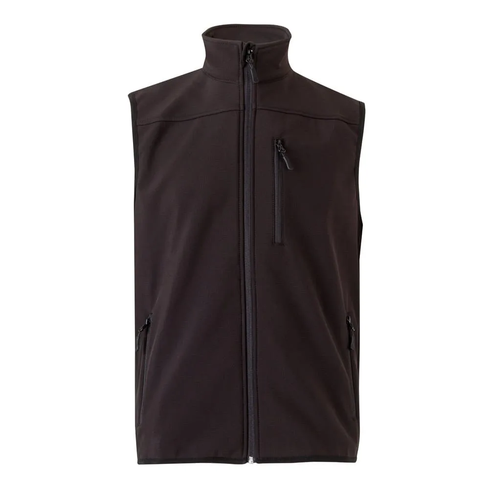 VL VARUNA. Γιλέκο από soft shell (280g/m²), με πολική επένδυση, από πολυεστέρα (94%) και ελαστάνη (6%) - l, μαύρο - pa_μέγεθος: l, pa_χρώματα: μαύρο