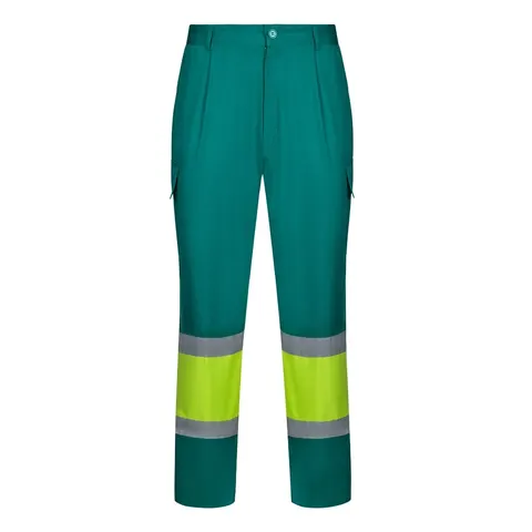 VL ARTEMIS. Δίχρωμο παντελόνι, από twill (190g/m²), από βαμβάκι (20%) και πολυεστέρα (80%) - 3xl, πράσινο - pa_μέγεθος: 3xl, pa_χρώματα: πράσινο