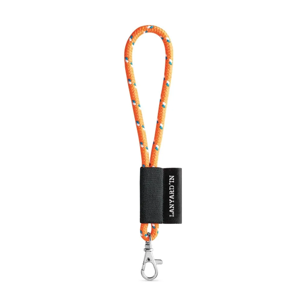 75092. SET Lanyard NAUTIC Short (Ø 7 mm) σετ με καραμπίνερ πύλης 9 mm - εξάχρωμο-πορτοκάλι - pa_χρώματα: εξάχρωμο-πορτοκάλι