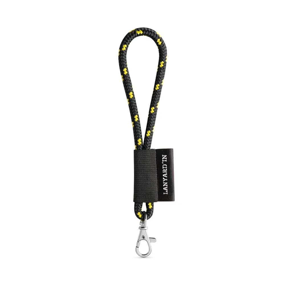 75092. SET Lanyard NAUTIC Short (Ø 7 mm) σετ με καραμπίνερ πύλης 9 mm - μαύρο - pa_χρώματα: μαύρο