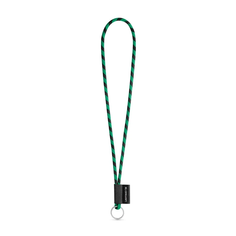 75093. SET Lanyard TUBE Long (Ø 7 mm) με Δακτύλιο Ø 32 mm - μαύρο - pa_χρώματα: μαύρο