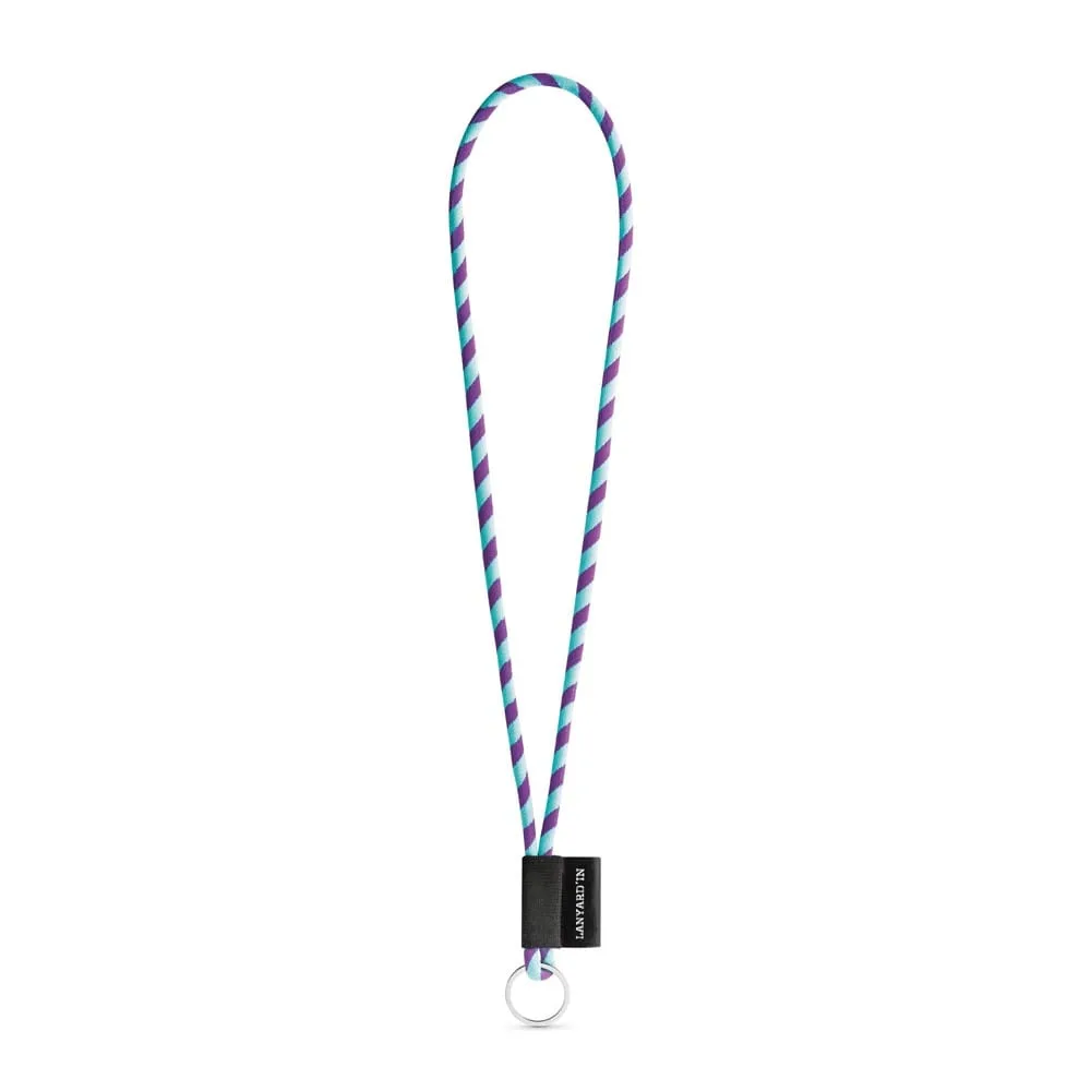 75093. SET Lanyard TUBE Long (Ø 7 mm) με Δακτύλιο Ø 32 mm - μωβ - pa_χρώματα: μωβ