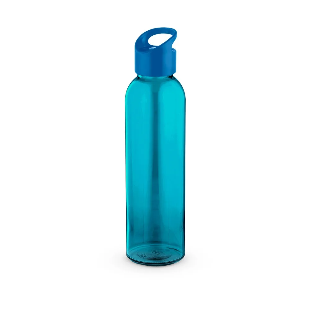 PORTIS GLASS. Γυάλινο μπουκάλι με καπάκι PP 500 mL - μπλε-ρουά - pa_χρώματα: μπλε-ρουά