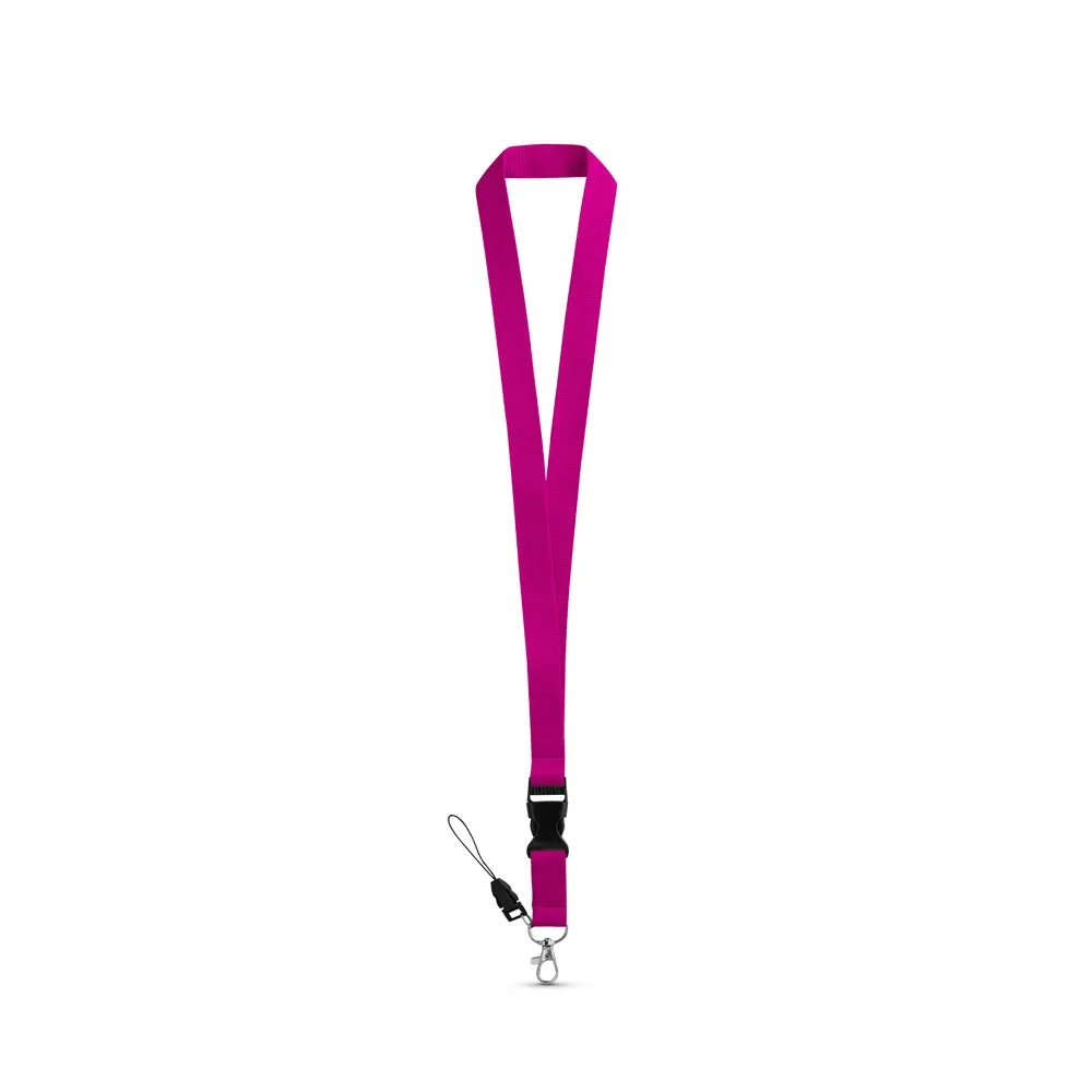 ANQUETIL. Lanyard από πολυεστέρα με μεταλλικό καραμπίνερ - μωβ - pa_χρώματα: μωβ