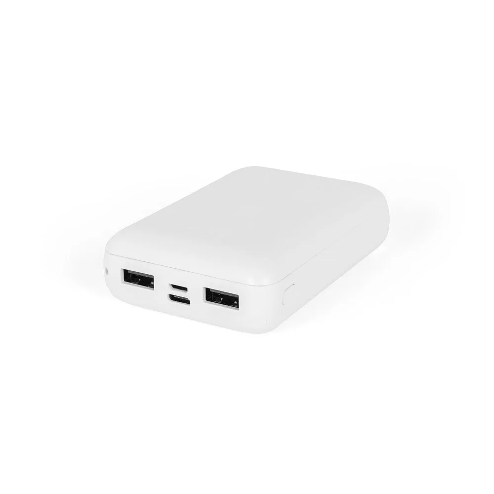 LEAKEY 10. Power bank 10'000 mAh από ανακυκλωμένο ABS (100% rABS) - λευκό - pa_χρώματα: λευκό