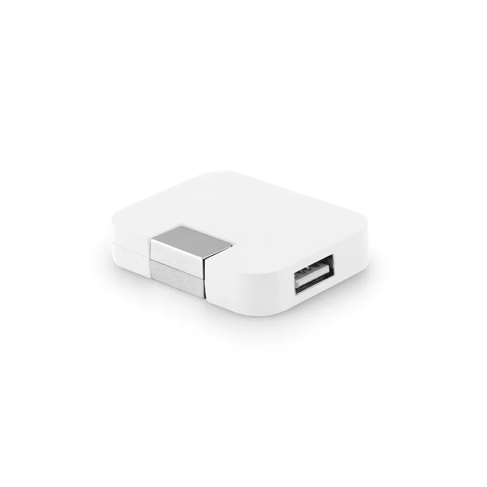 JANNES. HUB με 4 θύρες USB-A από ABS - λευκό - pa_χρώματα: λευκό