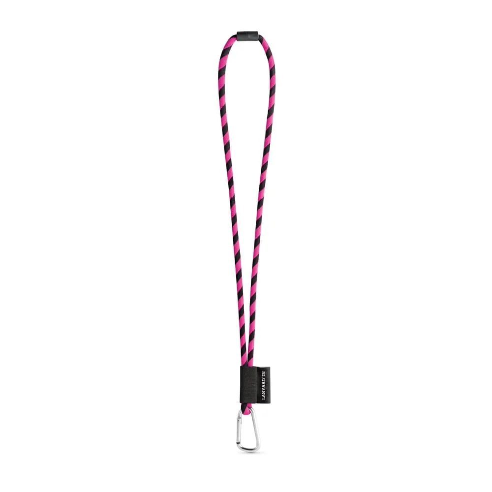 SET Lanyard TUBE Long (Ø 7 mm) με Καραμπίνερ Σχήματος D 55 mm και Κούμπωμα Ασφαλείας Ø 7 mm