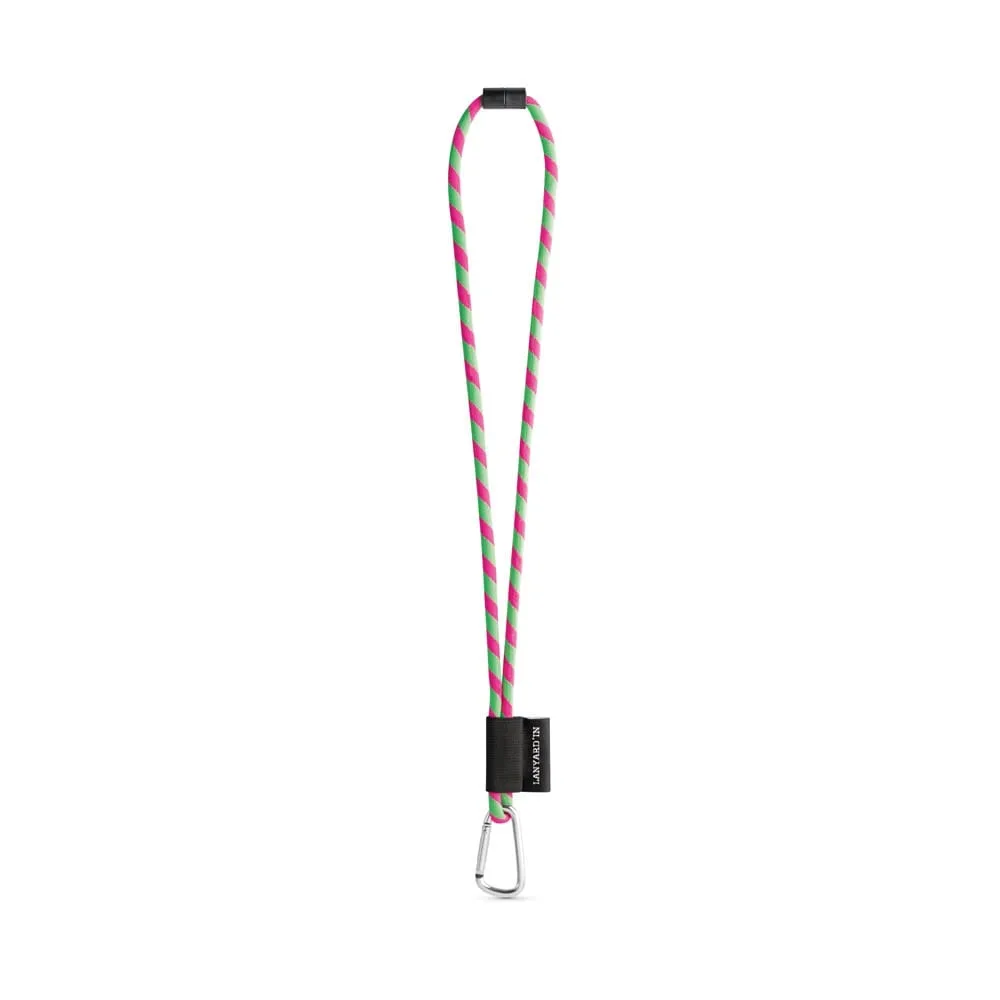 SET Lanyard TUBE Long (Ø 7 mm) με Καραμπίνερ Σχήματος D 55 mm και Κούμπωμα Ασφαλείας Ø 7 mm