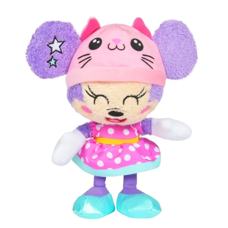 Minnie Mouse Tokyo Μοβ Χρώμα με Σκουφάκι Ροζ  Λούτρινο 18cm