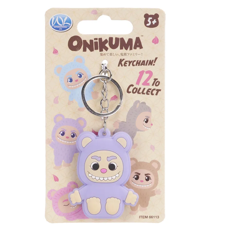 Onikuma Μπρελόκ PVC Φιγούρα 2D Μοβ Χρώμα 5cm