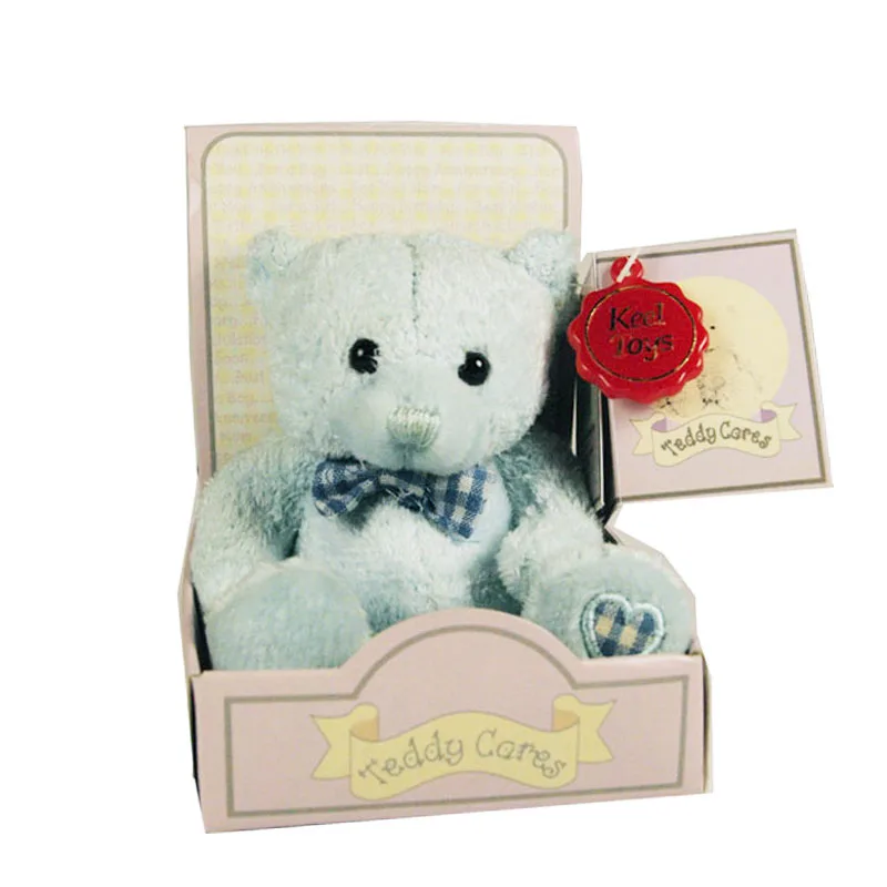 Αρκουδάκι Γαλάζιο σε κουτί Λούτρινο Keel Toys 14cm