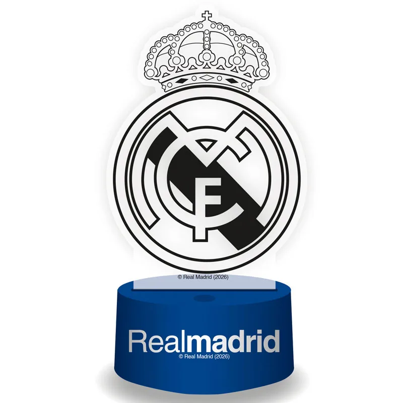 Επιτραπέζιο Φωτιστικό LED 3D Πλεξιγκλάς Real Madrid