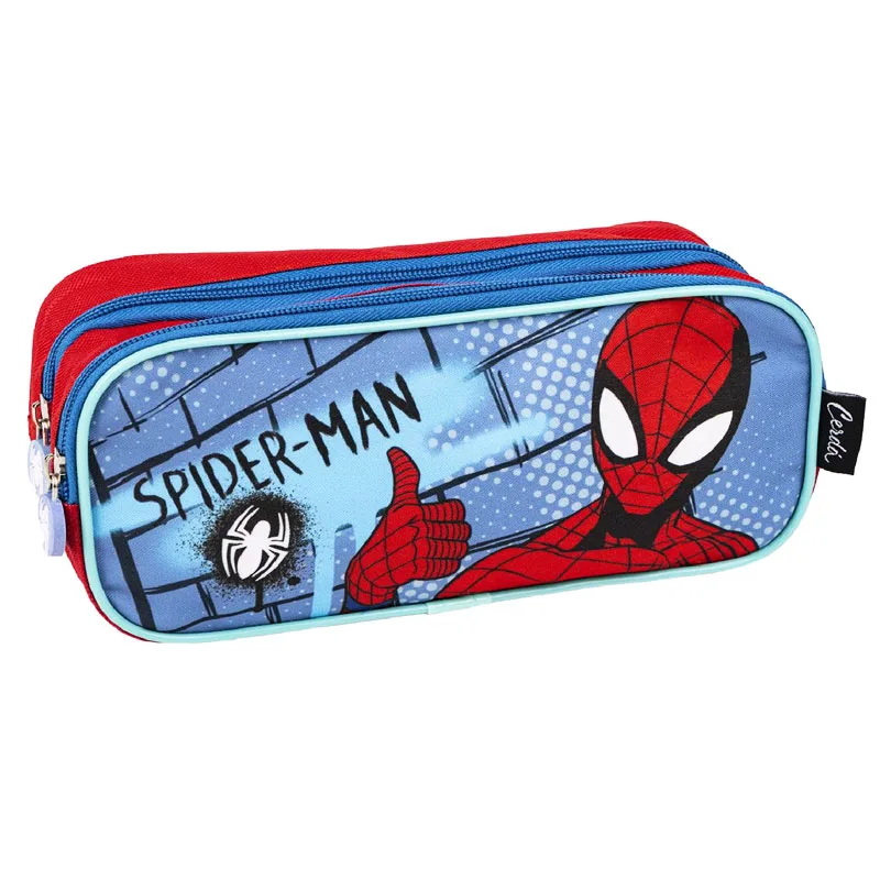 Κασετίνα Spiderman με 2 Θήκες Μπλε Κόκκινο Χρώμα