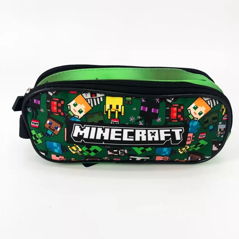 Κασετίνα Βαρελάκι με 2 Θήκες Minecraft Πράσινο Χρώμα