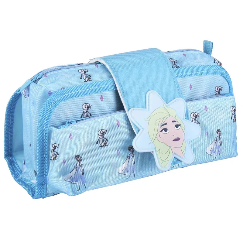 Κασετίνα Βαρελάκι με Velcro Frozen Έλσα Γαλάζιο Χρώμα