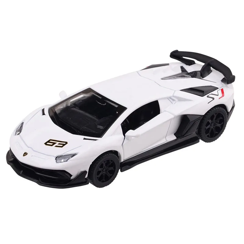 Μινιατούρα Μεταλλικό Αυτοκίνητο Lamborghini Aventador SVJ Λευκό Χρώμα MSZ1:43