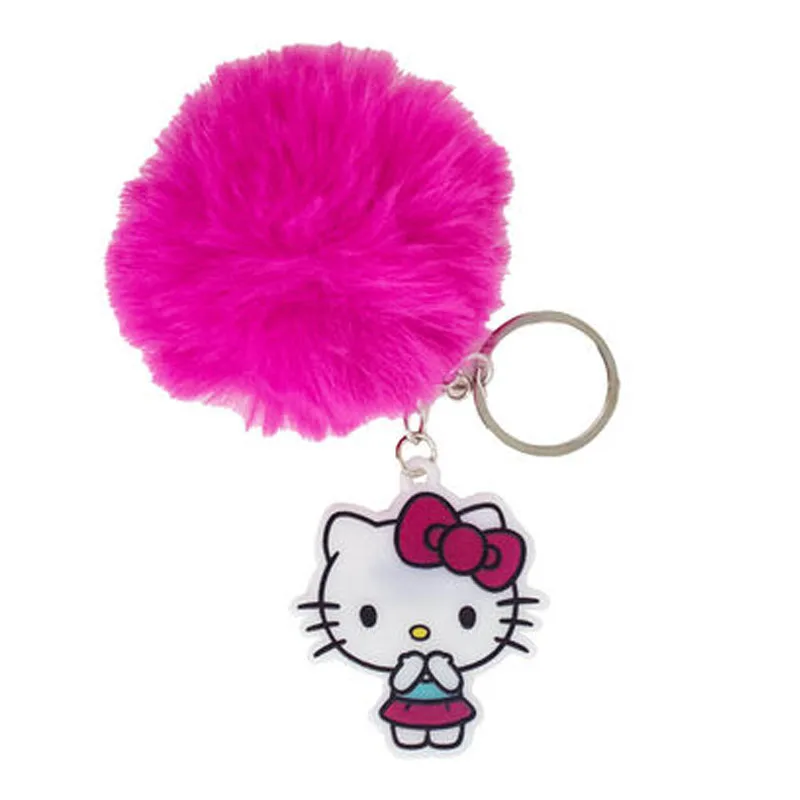 Μπρελόκ Hello Kitty Φούξια Pom Pom 5cm Disney