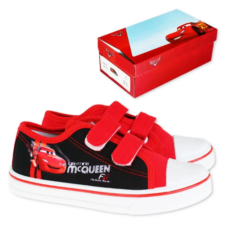Παιδικά Παπούτσια Sneakers Πάνινα Cars Μαύρο Με Κόκκινο Χρώμα Disney