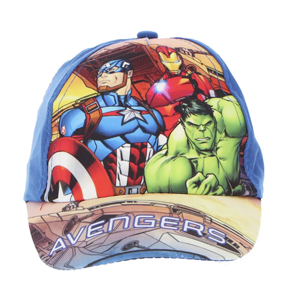 Παιδικό Καπέλο Jockey Avengers Captain America, Iron Man, Hulk Μπλε Χρώμα