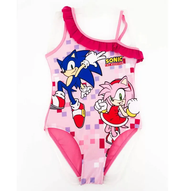 Παιδικό Μαγιό Ολόσωμο Sonic Ροζ Χρώμα