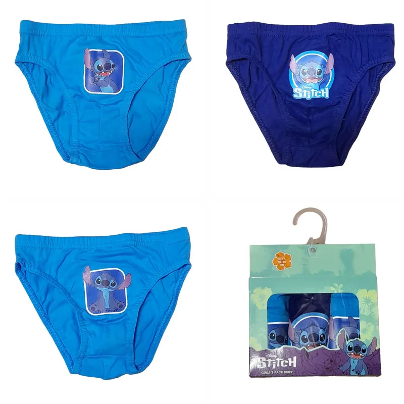 Παιδικό Σετ 3 Εσώρουχα Σλιπ Stitch Μπλε Χρώμα Για Αγόρι
