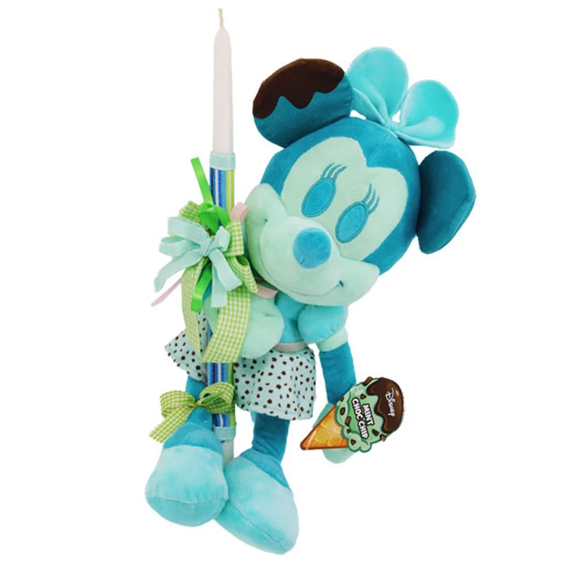 Πασχαλινή Λαμπάδα Minnie Mouse Φιστικί Χρώμα Λούτρινο 30cm