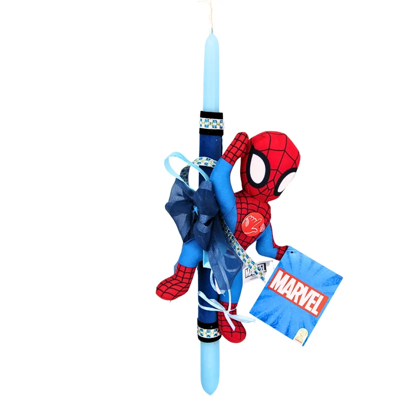 Πασχαλινή Λαμπάδα Spiderman Marvel Με Ήχο Λούτρινο 28cm