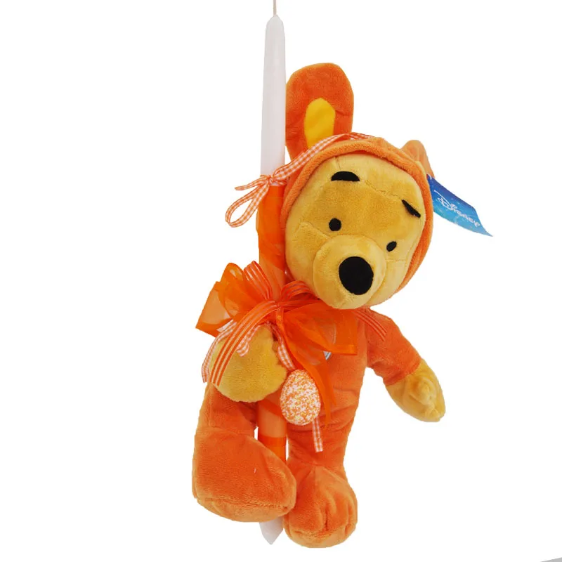 Πασχαλινή Λαμπάδα Winnie the Pooh Ντυμένος Πασχαλινό Λαγουδάκι Λούτρινο 32cm Disney