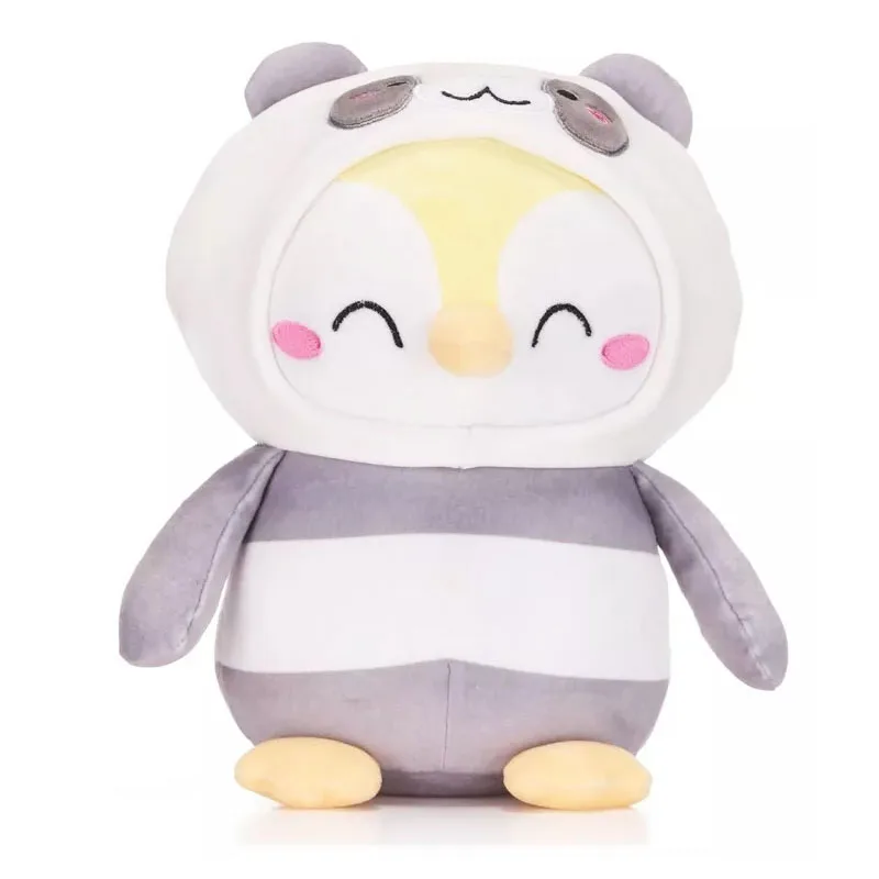 Πιγκουίνος Pastel Ντυμένο Πάντα Kawaii Kuties Λούτρινο 20cm
