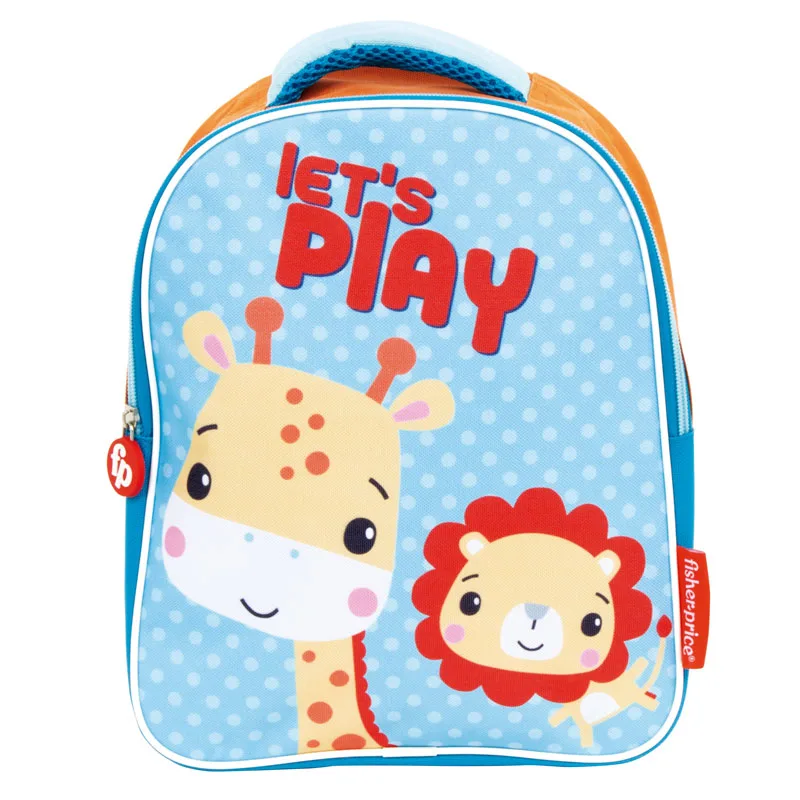 Τσάντα Νηπιαγωγείου Fisher Price Let's Play Μπλε Πορτοκαλί Χρώμα