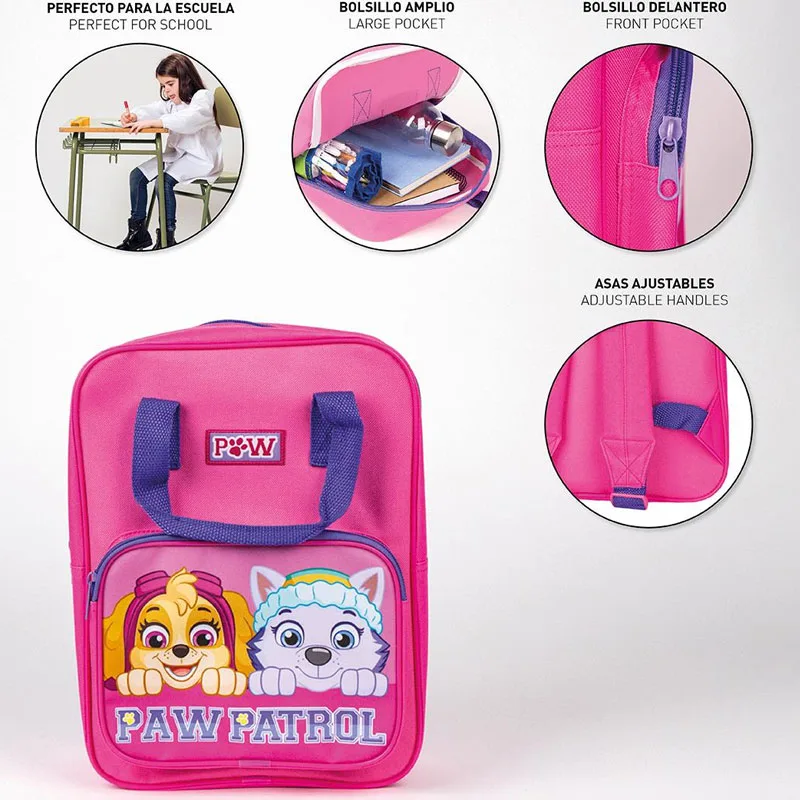​​Τσάντα Πλάτης Νηπιαγωγείου Paw Patrol Skye - Everest Ροζ Χρώμα με Μπροστινή Θήκη