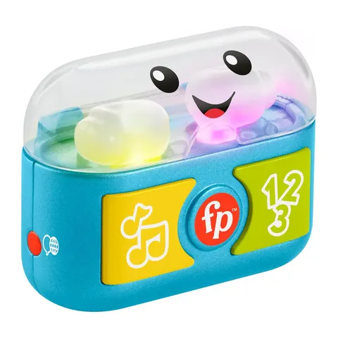 Βρεφικό Παιχνίδι Fisher-Price Laugh - Learn Παιδικά Ακουστικά Παιχνίδι με Μουσική και Φωτάκια για Μωρά 6+ Μηνών Εκπαιδευτικό Παιχνίδι Μίμησης HWY45