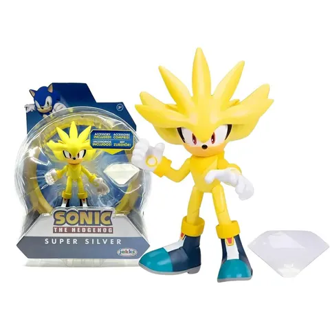 Φιγούρα Δράσης Sonic the Hedgehog Super Silver με Αξεσουάρ 10cm