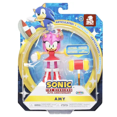 Φιγούρα Δράσης Amy Sonic the Hedgehog με Αξεσουάρ Σφυρί 10cm