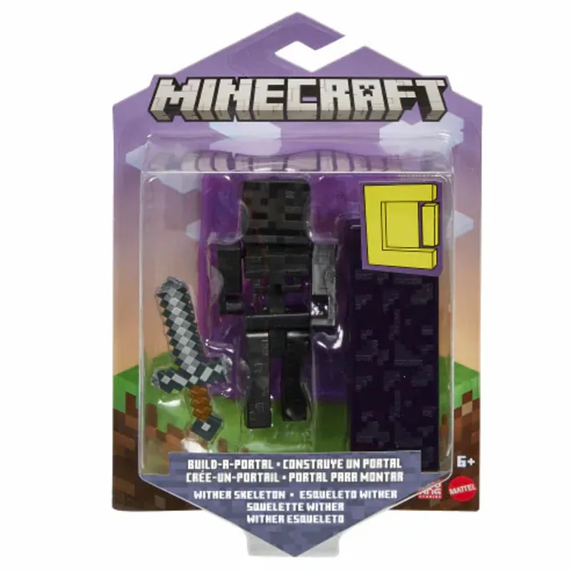 Φιγούρα Minecraft Wither Skeleton Build-A-Portal 7cm