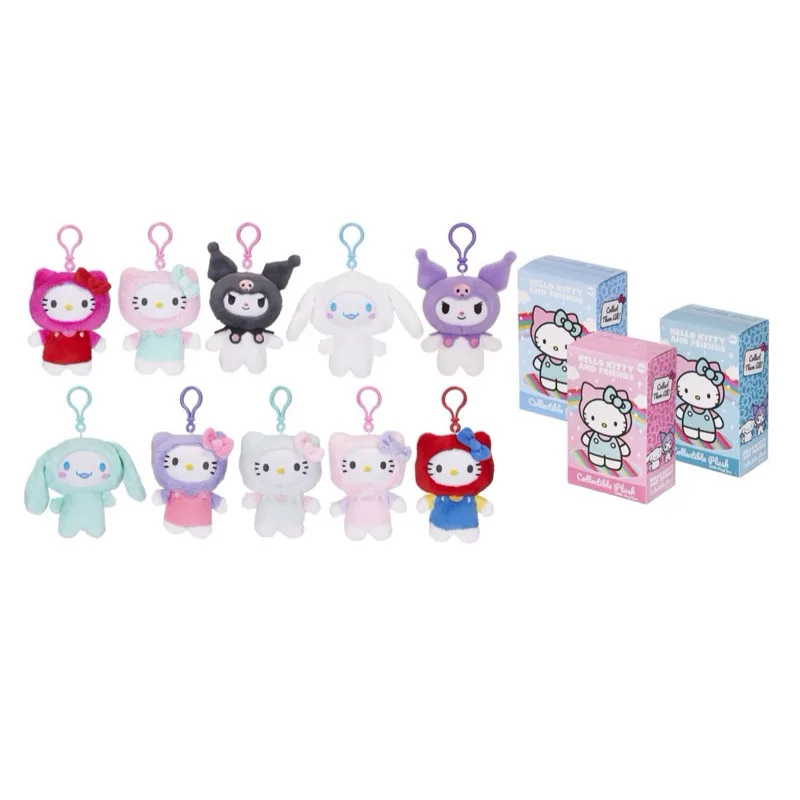 Blind Box Μπρελόκ Hello Kitty - Friends Βελούδινο Μπρελόκ Με Πρόσωπο Από Βινύλιο