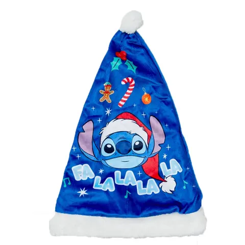 Stitch Χριστουγεννιάτικος Μπλε Σκούφος 35cm Disney