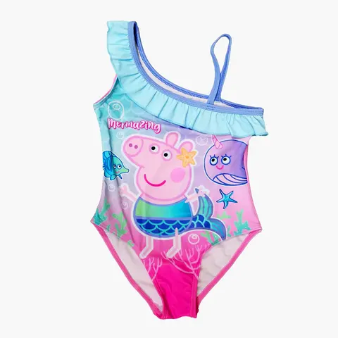 Παιδικό Μαγιό Ολόσωμο Πεππα Το Γουρουνάκι Peppa Γοργόνα Ροζ Χρώμα