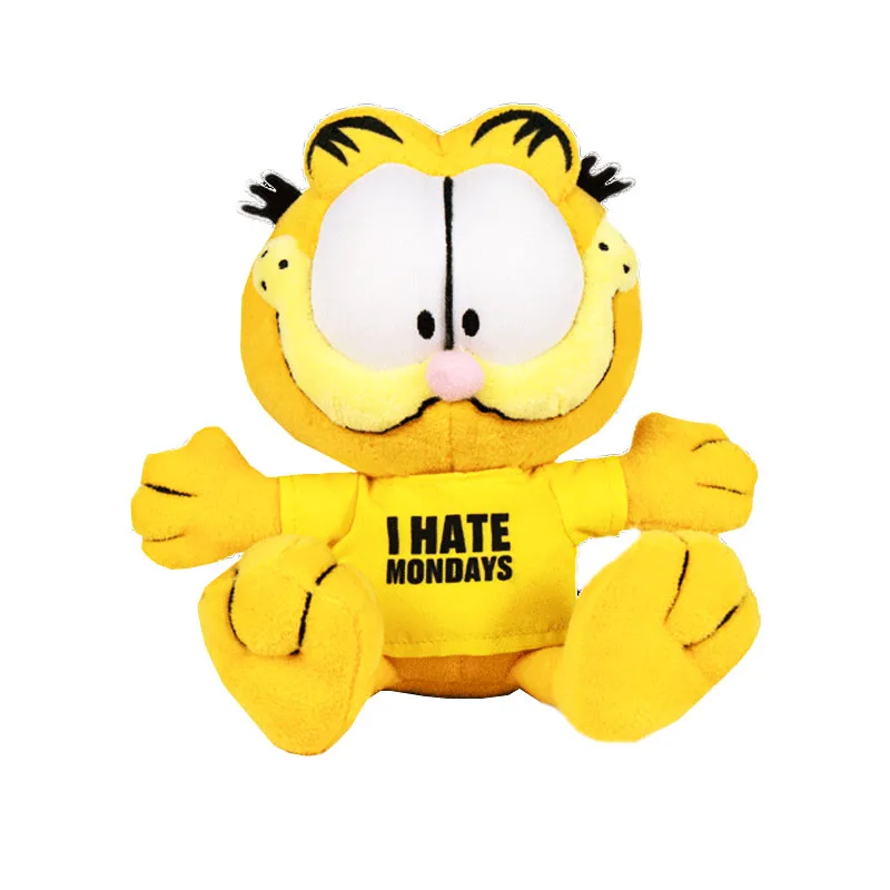 Garfield Καθιστός Με Κίτρινο Μπλουζάκι Λούτρινο 20cm