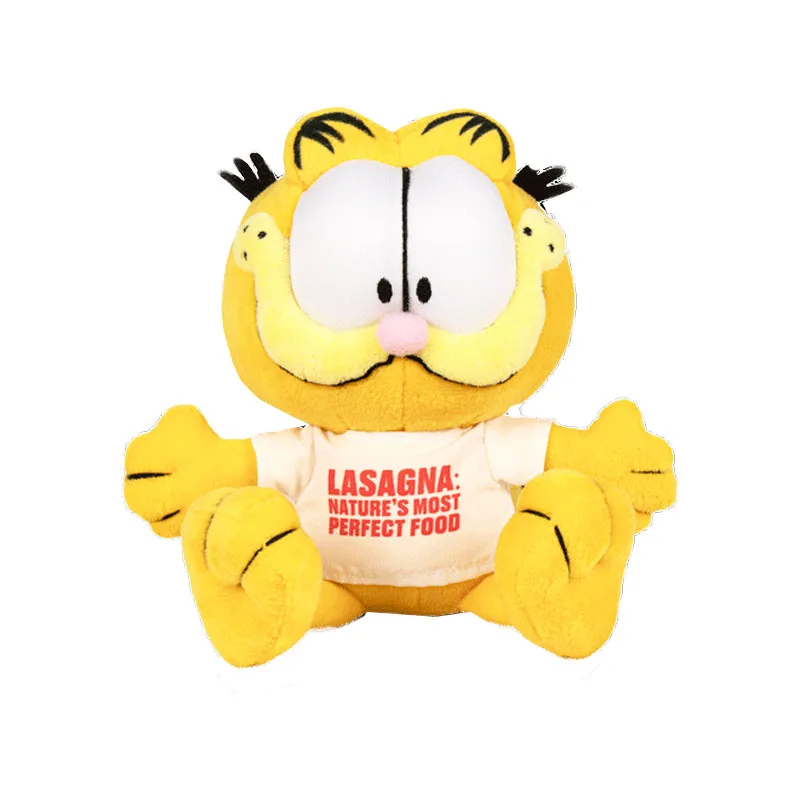 Garfield Καθιστός Με Μπεζ Μπλουζάκι Λούτρινο 20cm