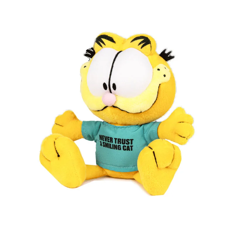 Garfield Καθιστός Με Μπλε Μπλουζάκι Λούτρινο 20cm